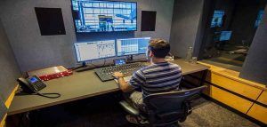 Post production editing desk