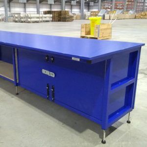 Custom fitted heavy duty workbench
