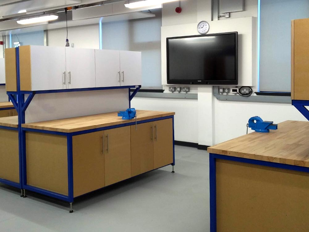 Workbenches with Block Beech Worktops